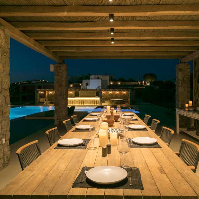 Outdoor dining area